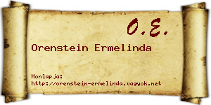 Orenstein Ermelinda névjegykártya